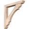 Ekena Millwork Olympic Slat Smooth Bracket w/ Offset Brace, Douglas Fir, 5 1/2"W x 36"D x 36"H BKT0604X36X36OLY06SDF - alternate 1